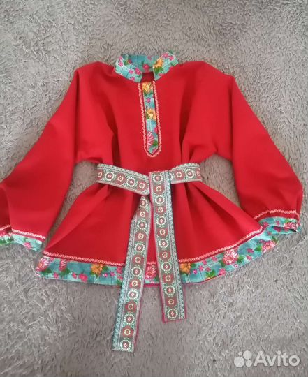 Рубаха в русском народном стиле с подвязом детская