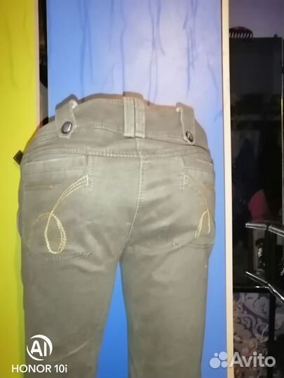 Брюки хлопок плотный джинса, zara