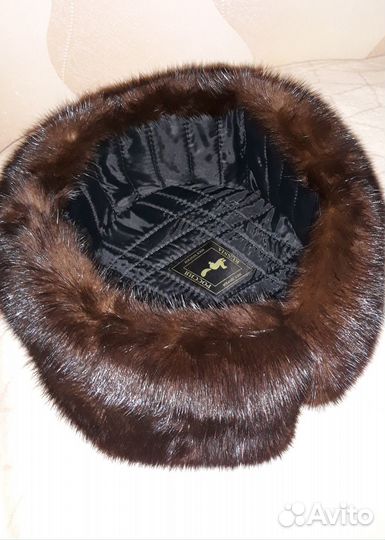 Норковая шапка мужская ушанка 56 размер