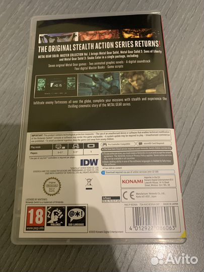 Metal gear solid master collection nintendo switch