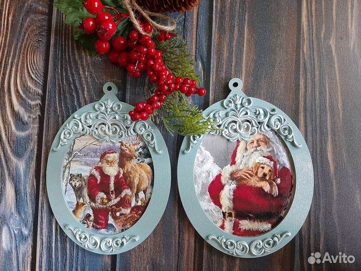 Елочные украшения ручной работы