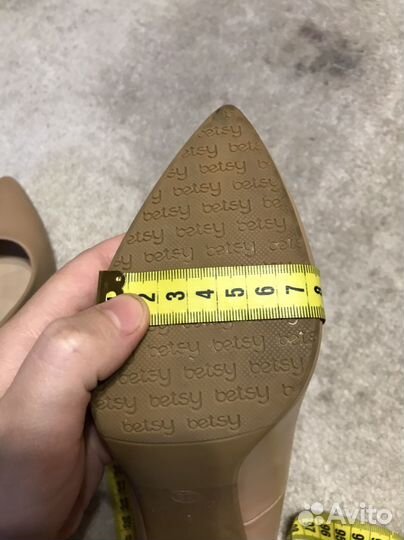 Туфли женские лодочки 37 размер бежевые экокожа