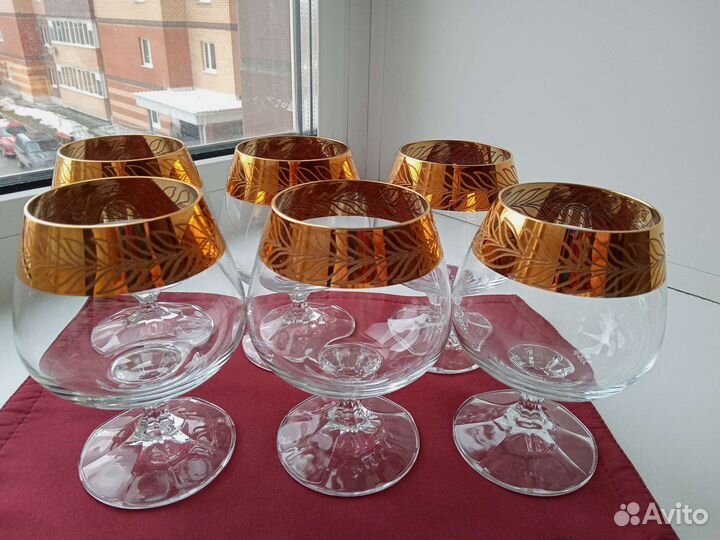 Богемия. Бокалы из чешского стекла 6 шт. СССР