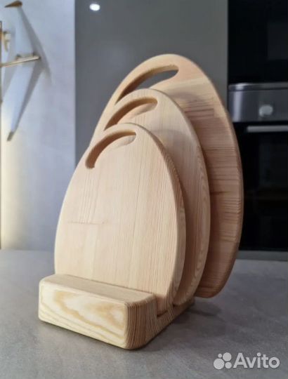 Набор разделочных досок на подставке