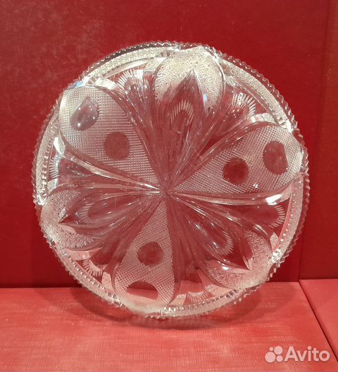 Блюдо. Тарелка. Поднос. Хрусталь. СССР