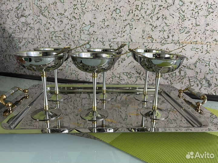 Креманки под мороженое с подносом