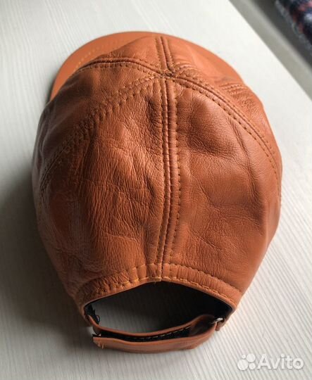 Бейсболка кожа