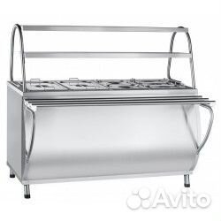 Мармит 2-х блюд эмк-70мш паровой с тепловым шкафом