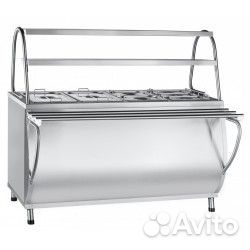 Мармит 2-х блюд эмк-70мш паровой с тепловым шкафом