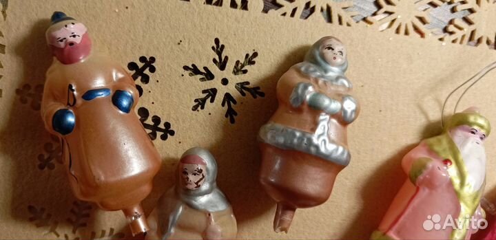 Елочные игрушки СССР из набора Морозко стекло