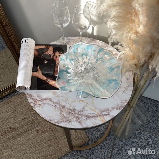 Ваза конфетница на ножке, фруктовница в подарок