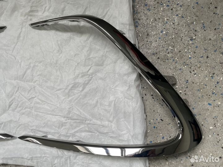 Камри 75 хром, молдинги бампера