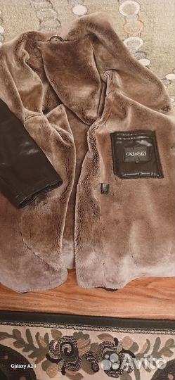 Кожаная дубленка мужская 50 размер