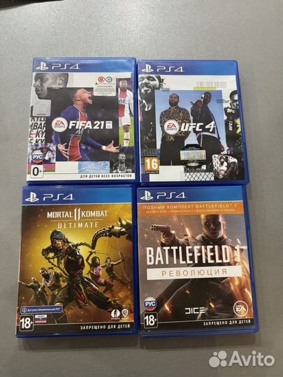 Пс 4 игры UFC 4 FIFA 21 MK11 ultimate