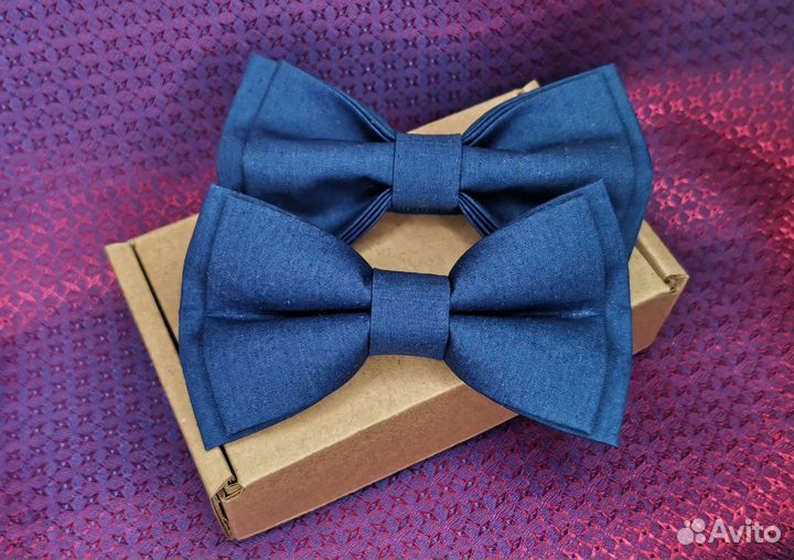 Галстуки бабочки синие, голубые