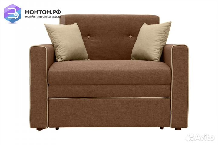 Кресло выкатное Найс коричневое / бежевое