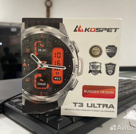 Смарт-часы Kospet Tank 3 Ultra с GPS новые