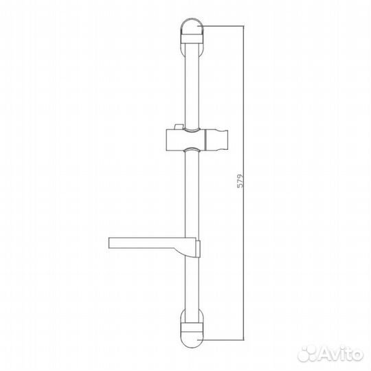 Душевая штанга Haiba HB8007, хром