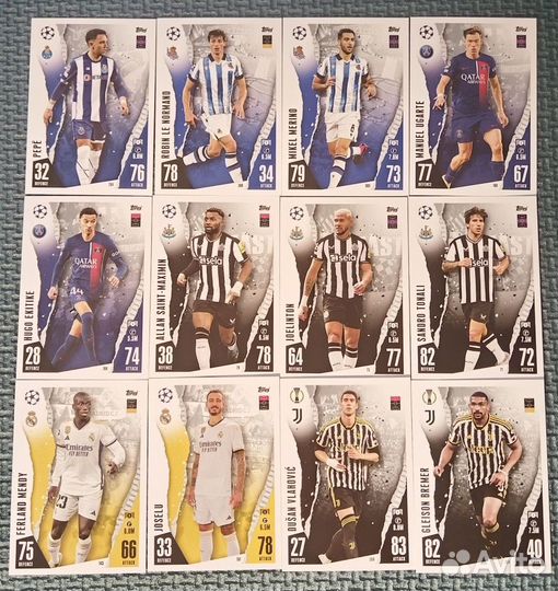 Карточки topps match attax