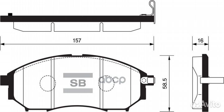 Колодки тормозные дисковые передние SP1249 Sangsin