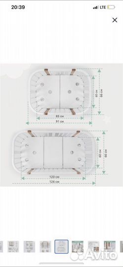 Кроватка детская, матрац, бортики