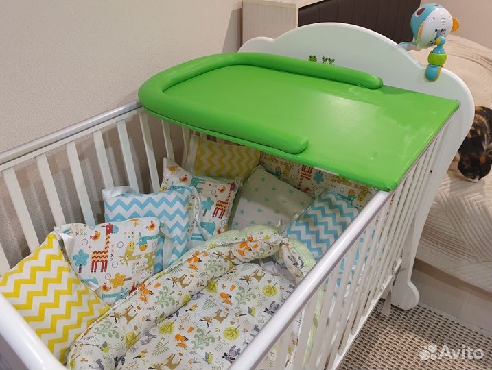 Кроватка Pali, борты, кокон, пеленальная доска