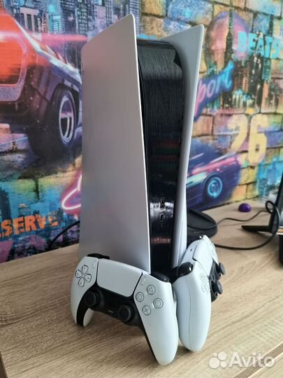 Sony playstation 5 ps5 с дисководом 2 джойстика