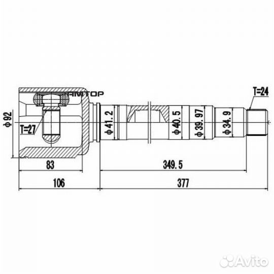 Zikmar Z87512R Z87512R Zikmar шрус внутренний RH