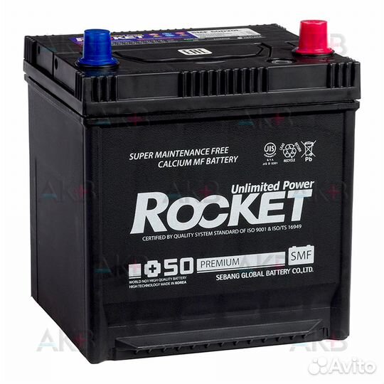 Аккумулятор автомобильный Rocket 60D20L 55Ah 480А
