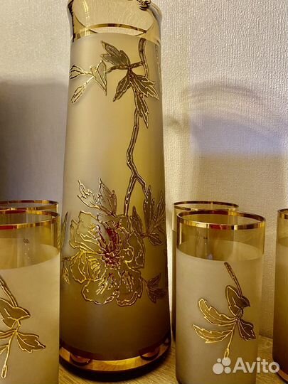 Кувшин стаканы Ваза Богемия Чехия