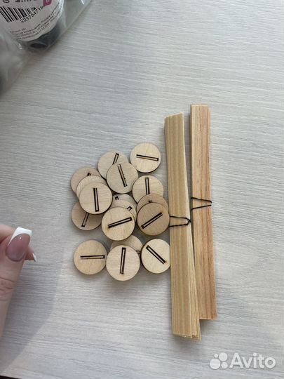 Деревянный фитиль для свечей с держателем 18 шт