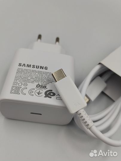 Зарядное устройство Samsung 45W с кабелем,белое