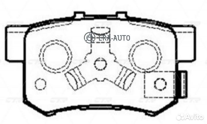 CTR GK0358 Колодки тормозные дисковые задние с ант