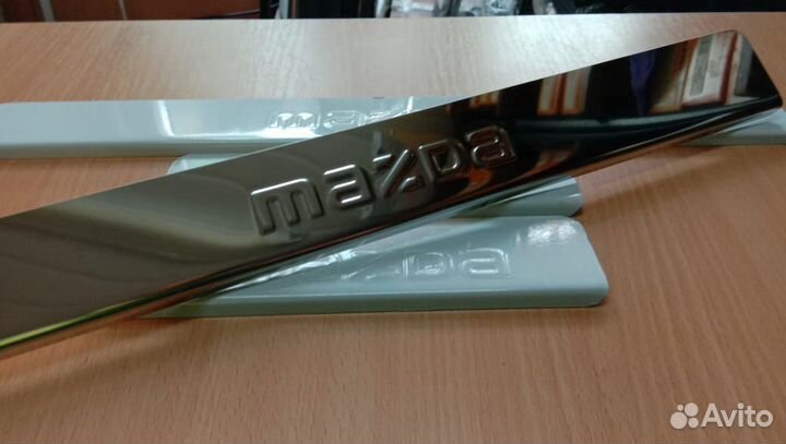 Накладки на пороги Mazda 3, 6 (нержавейка)