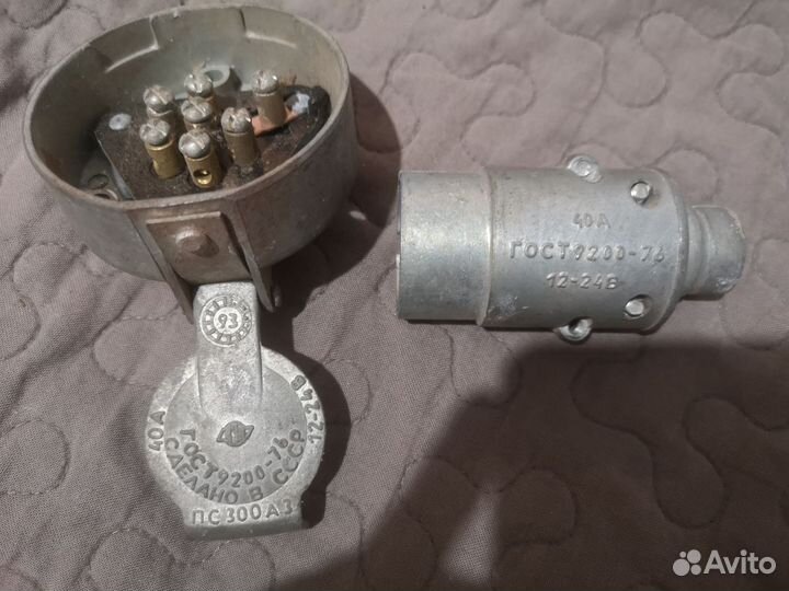 Разъем пс300А3 розетка и вилка СССР для прицепа