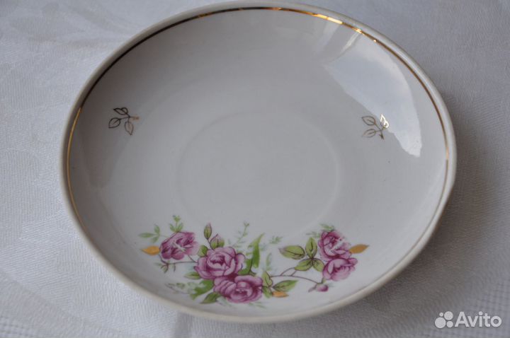 Чайная пара Дулёво, Розы, 1964 г, СССР