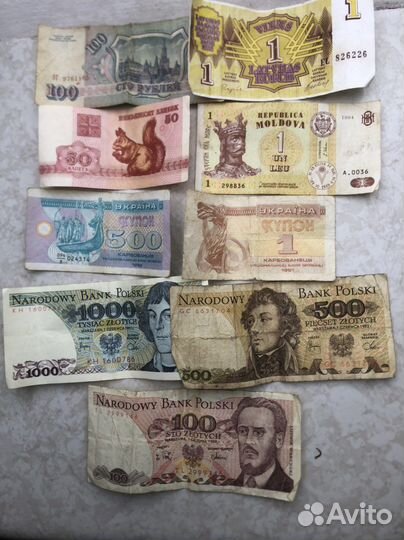 Монеты рф, ссср. Купюры 90-х