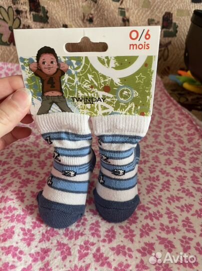 Антицарапки и носочки для новорожденного