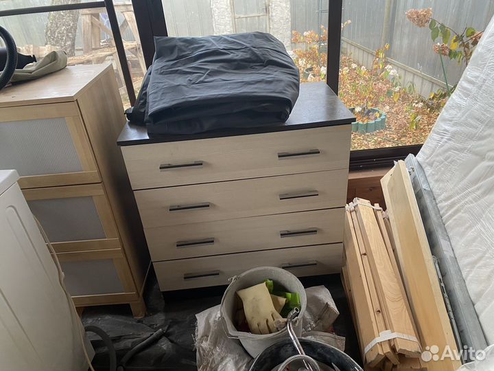 Двуспальная кровать с матрасом бу Икея