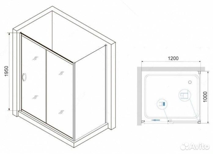 Душевой уголок RGW Passage PA-76 120x100 прозрачны