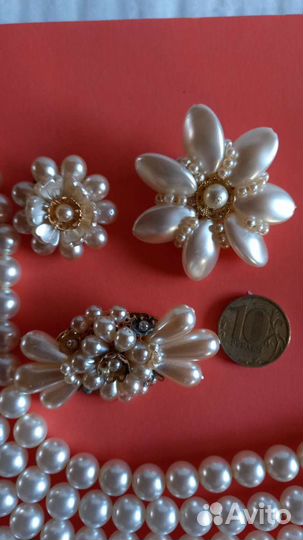 Коллекция жемчужной винтажной бижутерии