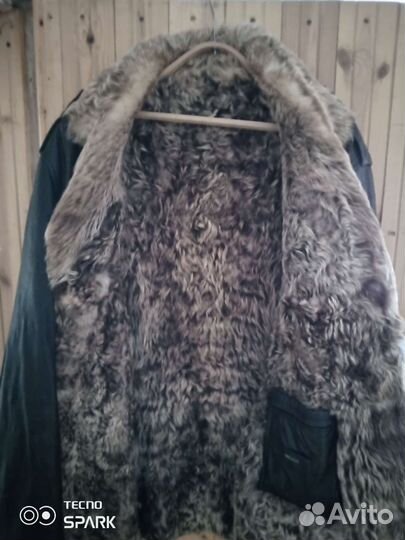 Мужская куртка зимняя кожаная