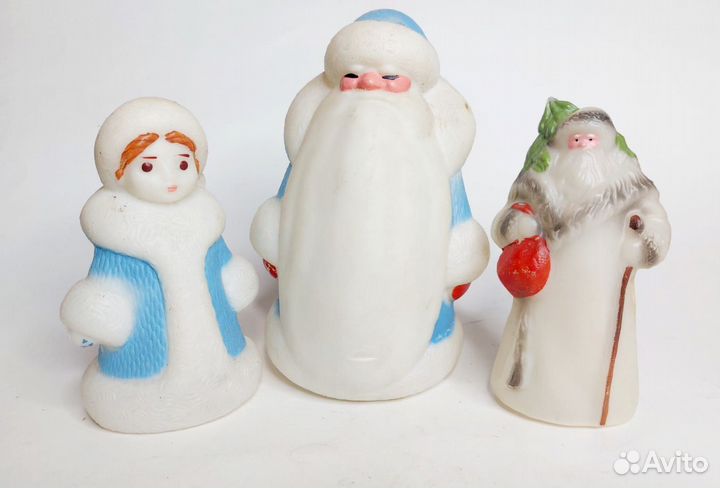 Три Деда Мороза. Пластмасса. СССР
