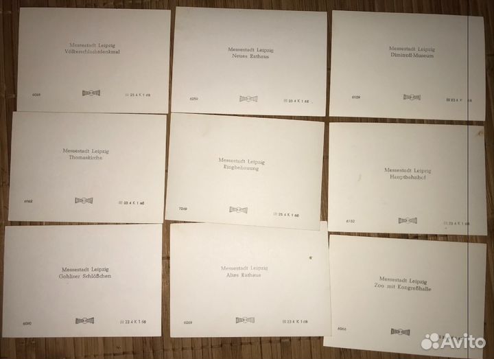 Набор мини карточек messestadt leipzig 1969 г