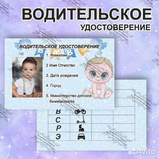 Шуточное водительское удостоверение