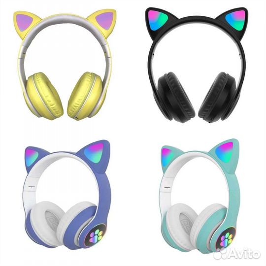 Беспроводные детские наушники с ушками