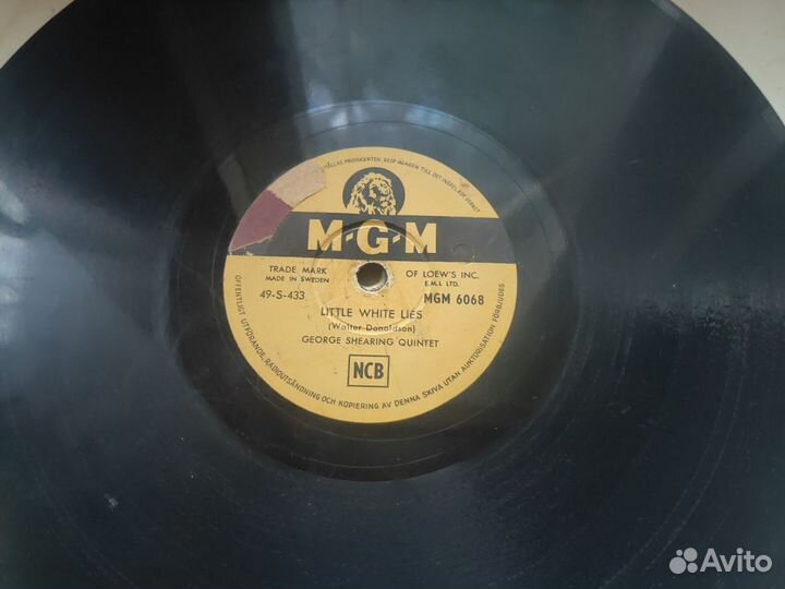 Пластинки патефонные зарубежные