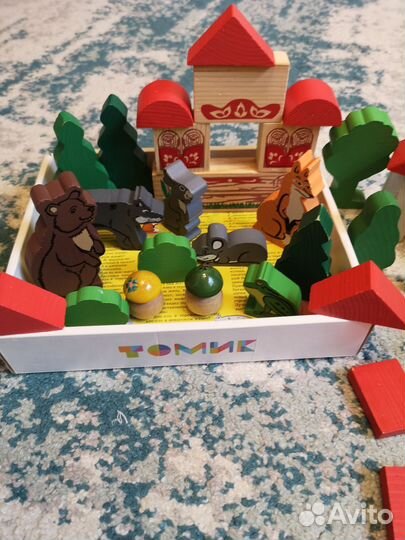 Деревянный конструктор томик 2 шт