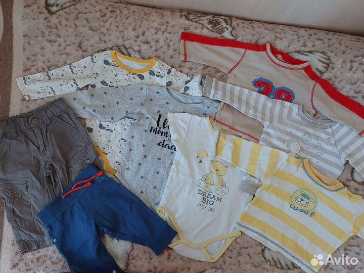 Вещи пакетом на мальчика с рождения до 2 лет