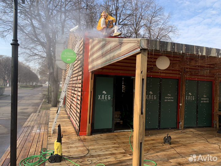 Мойка (мытье )фасадов,маркиз,зонтов